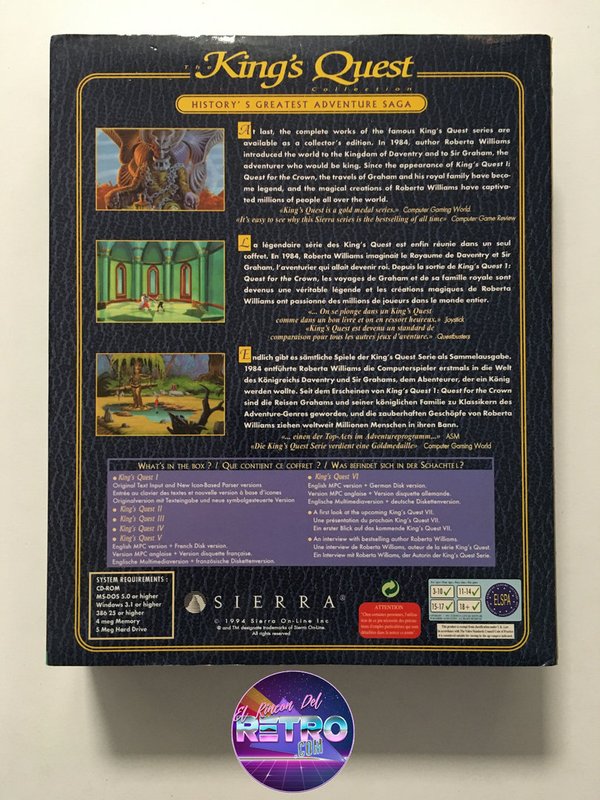 KING'S QUEST COLLECTOR'S EDITION (SIERRA) PC